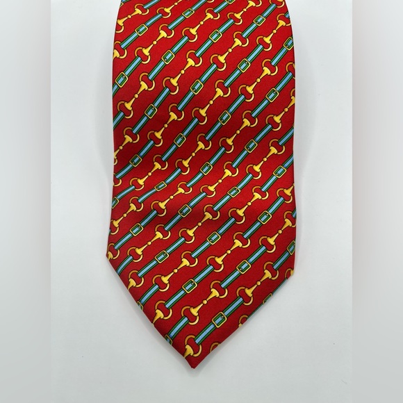 F. Goldschmidt All Silk Made In France Fine Goods Zurich Tie Horse Bit EUC - Picture 1 of 5